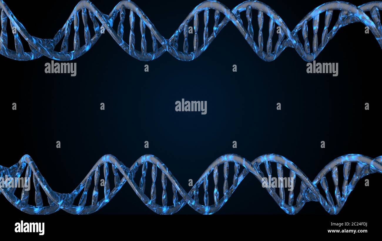 DNA. Abstract 3d polygonal wireframe DNA molecule helix spiral. Medical ...