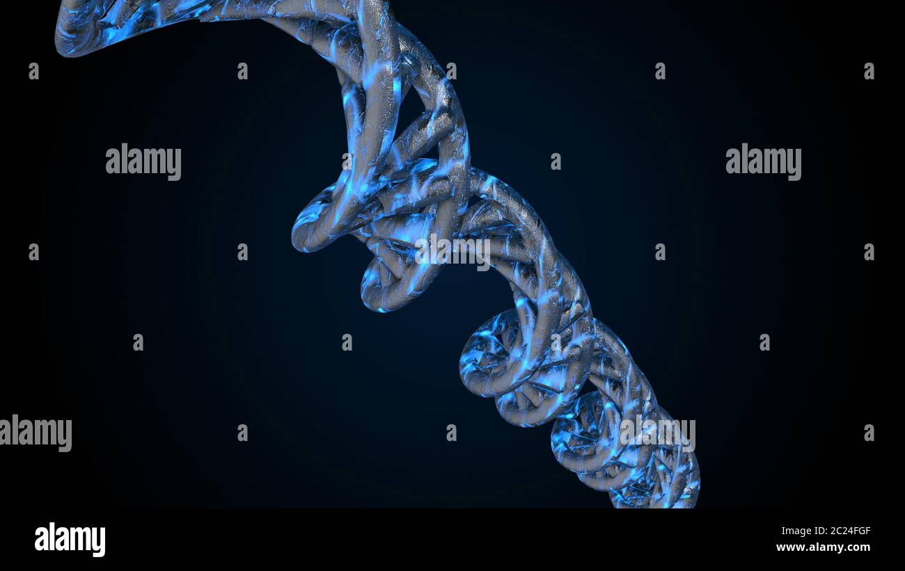 DNA. Abstract 3d polygonal wireframe DNA molecule helix spiral Stock ...