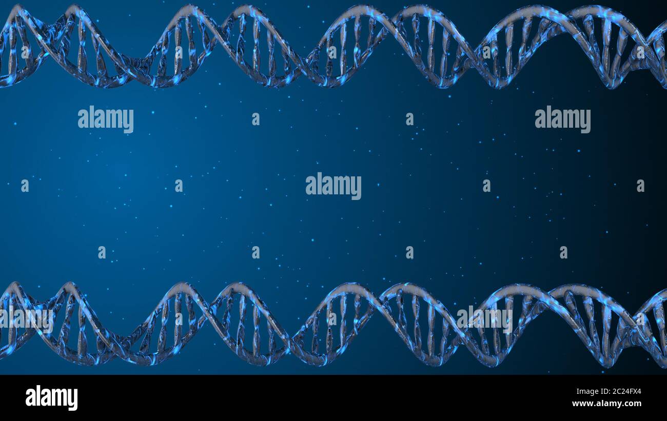 DNA. Abstract 3d polygonal wireframe DNA molecule helix spiral. Medical ...