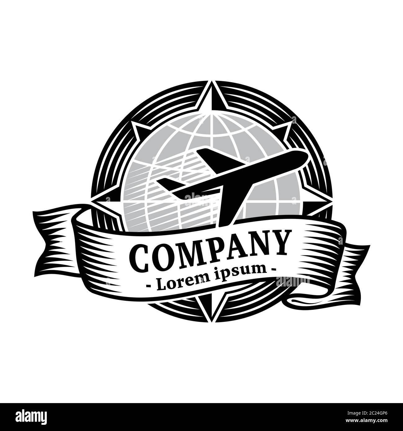 Travel logo Black and White Stock Photos & Images - Alamy