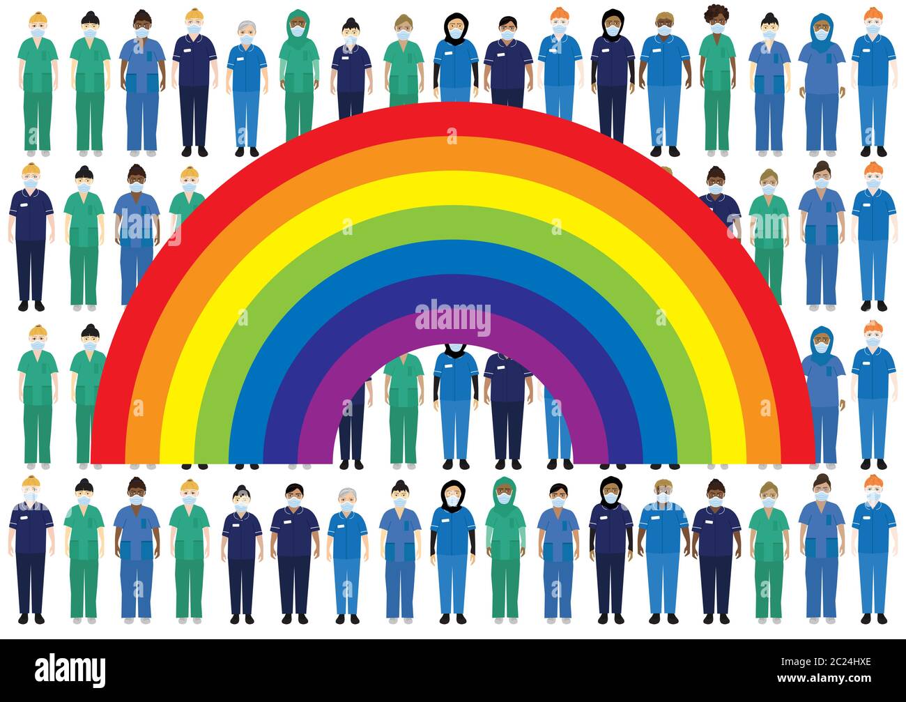 Nhs nurses hospital Stock Vector Images Alamy