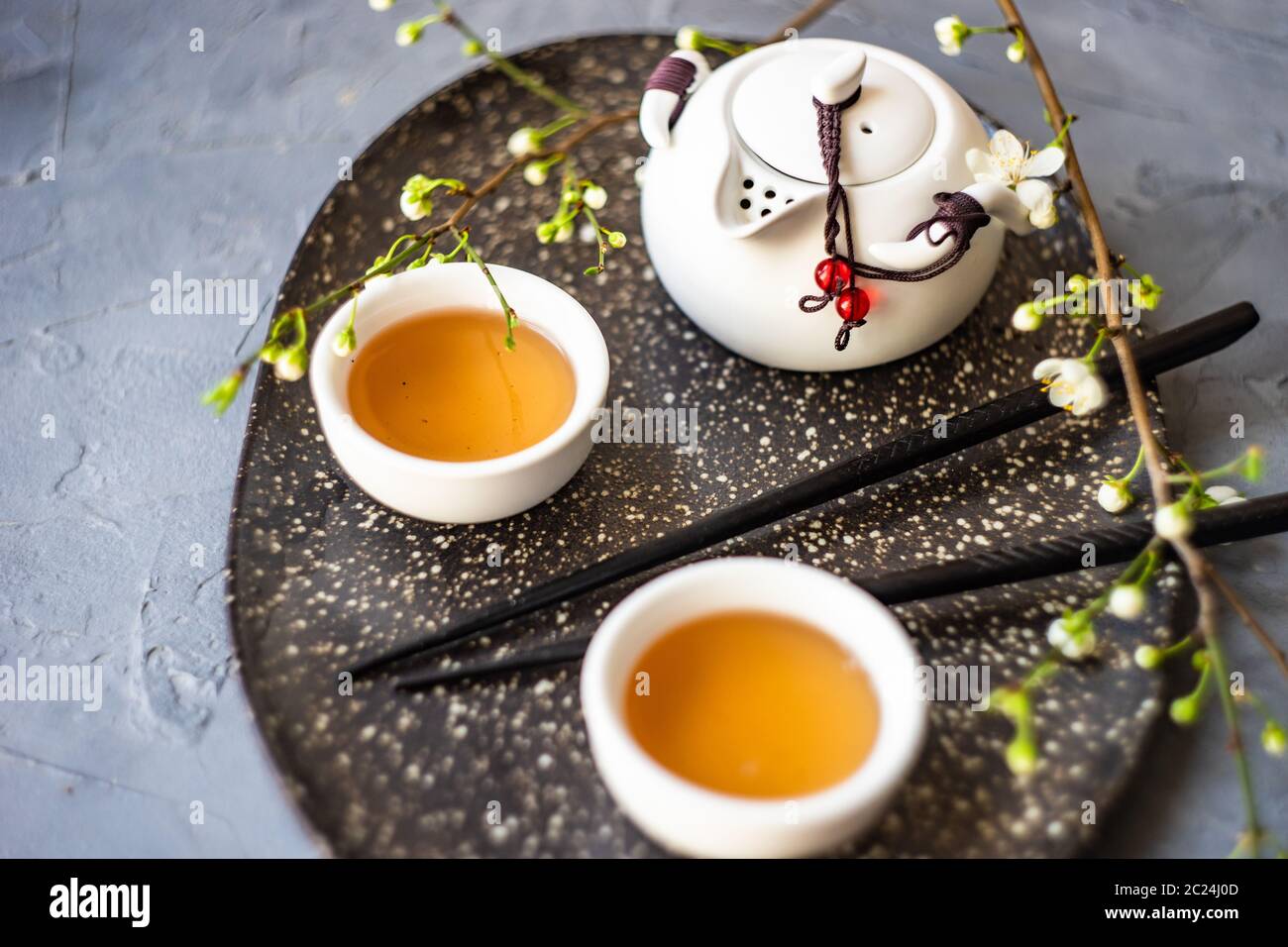 Asian style tea set Stock Photo Alamy