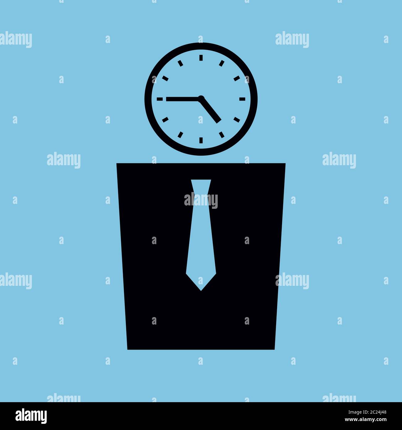 Minimalist clock face illustration showing hi-res stock photography and ...