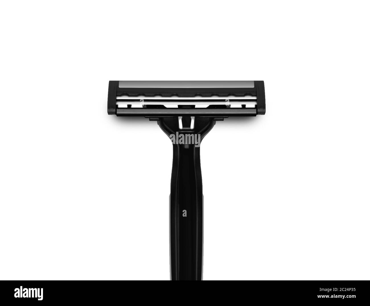 Men's shaving razor. Studio shot isolated on white background. With