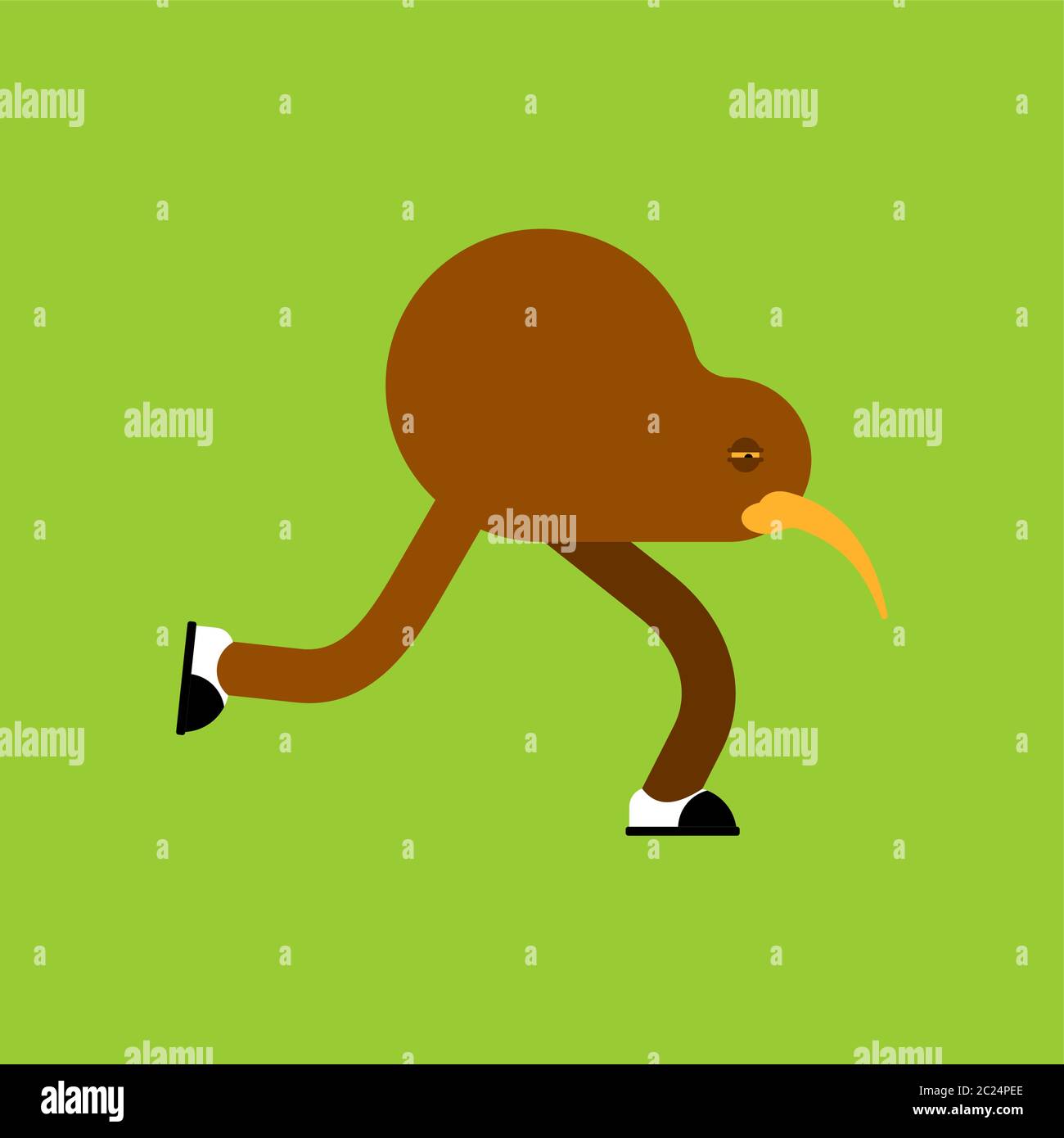Kiwi bird cartoon isolated. little bird run vector illustration Stock  Vector Image & Art - Alamy