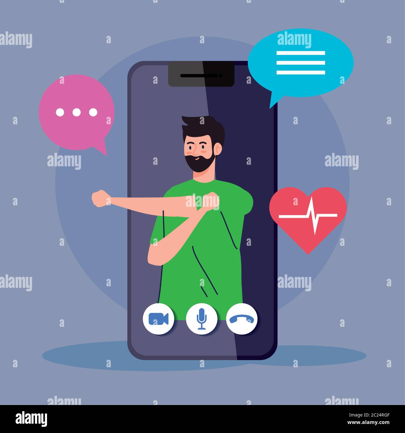 fitness, training and workout app, man practicing sport in smartphone