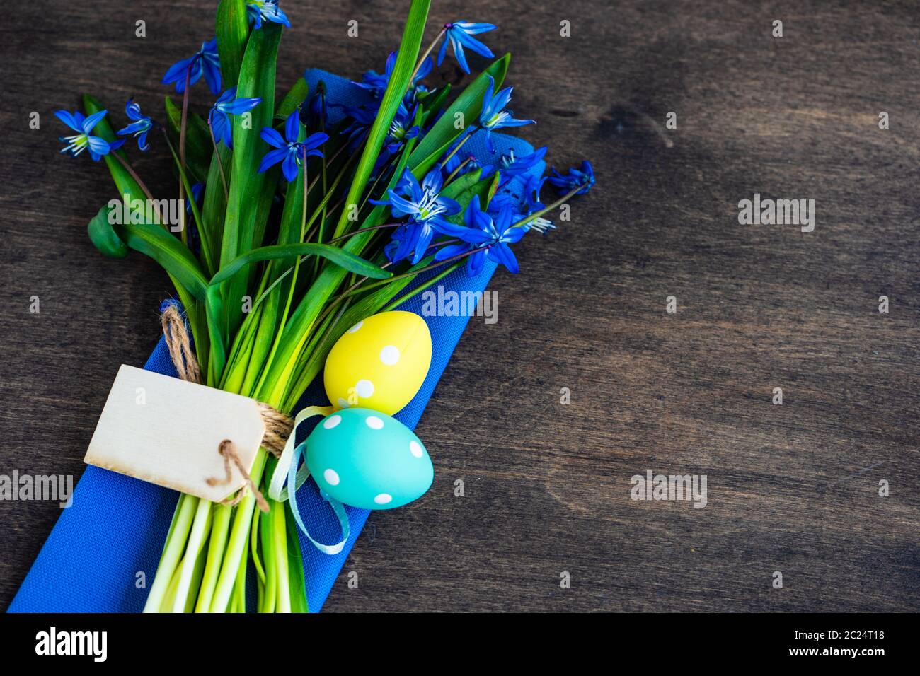 Easter table setting Stock Photo