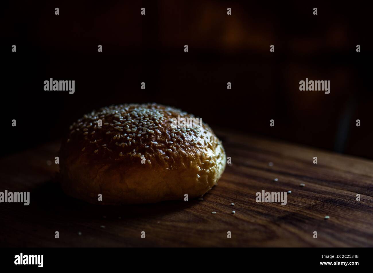 hamburger buns with seeds Stock Photo Alamy