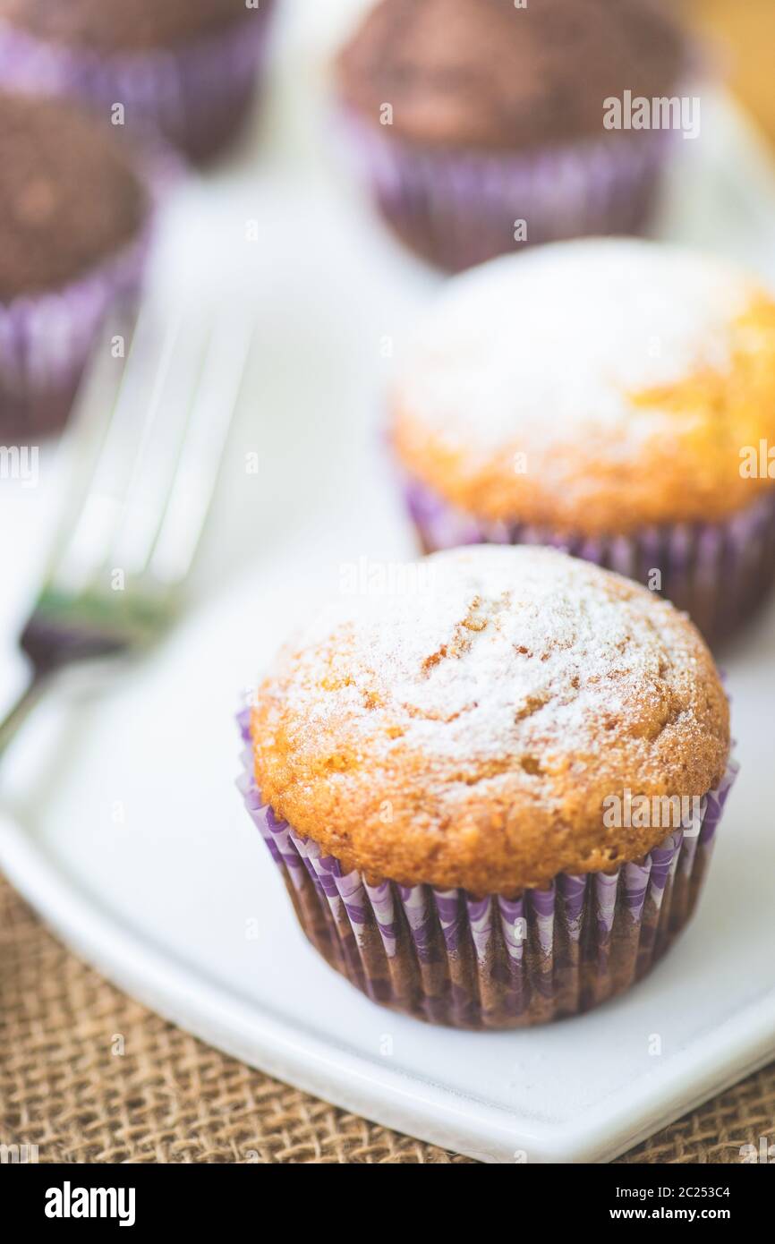 Cupcakes for breakfast Stock Photo