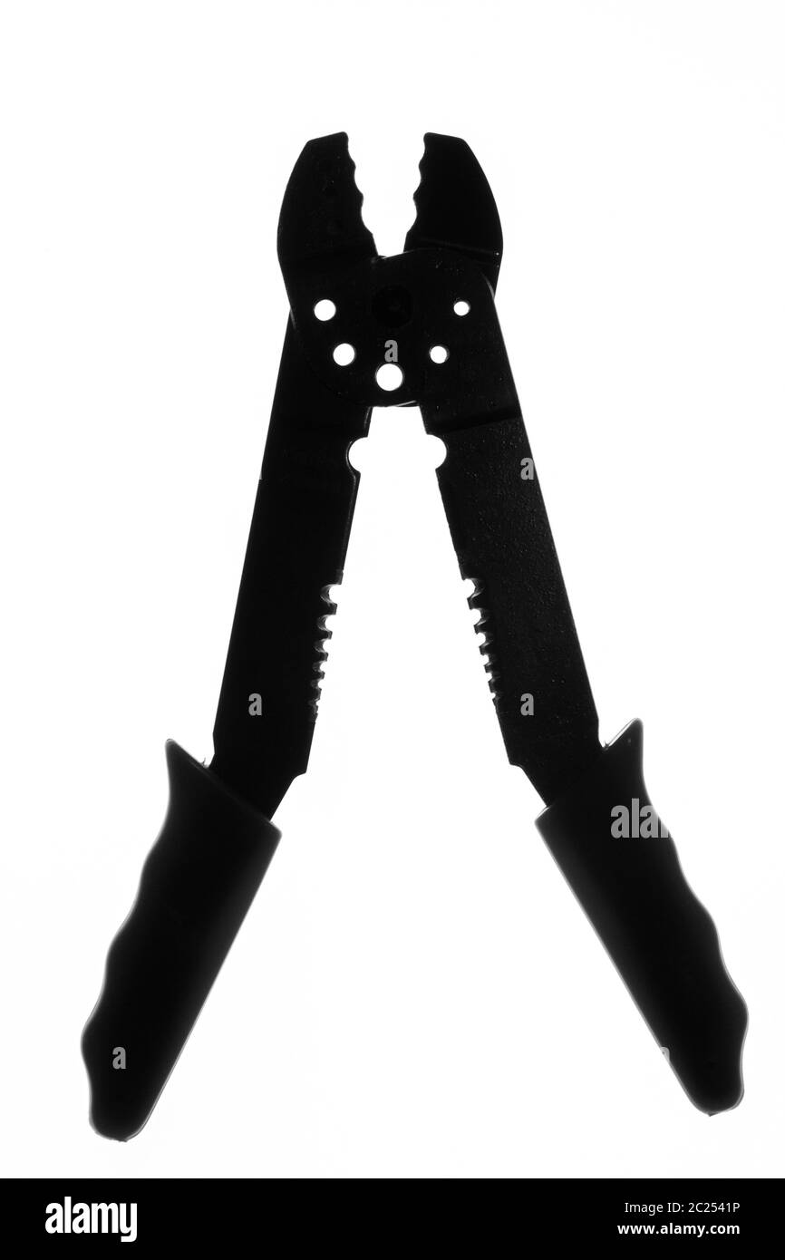 Silhouette of a plier Stock Photo
