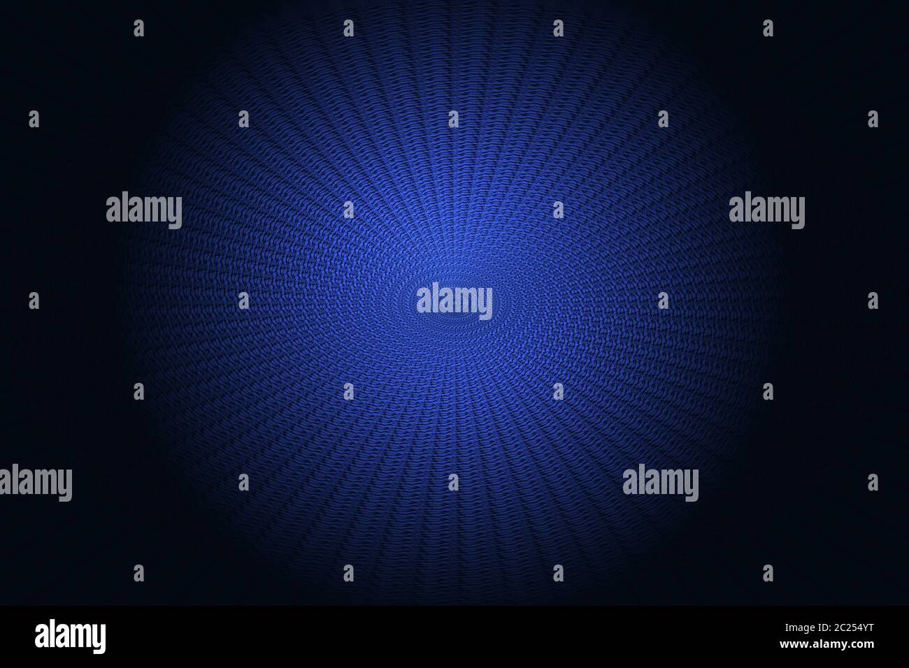 Glowing royal blue sphere against a black background, concept for ...