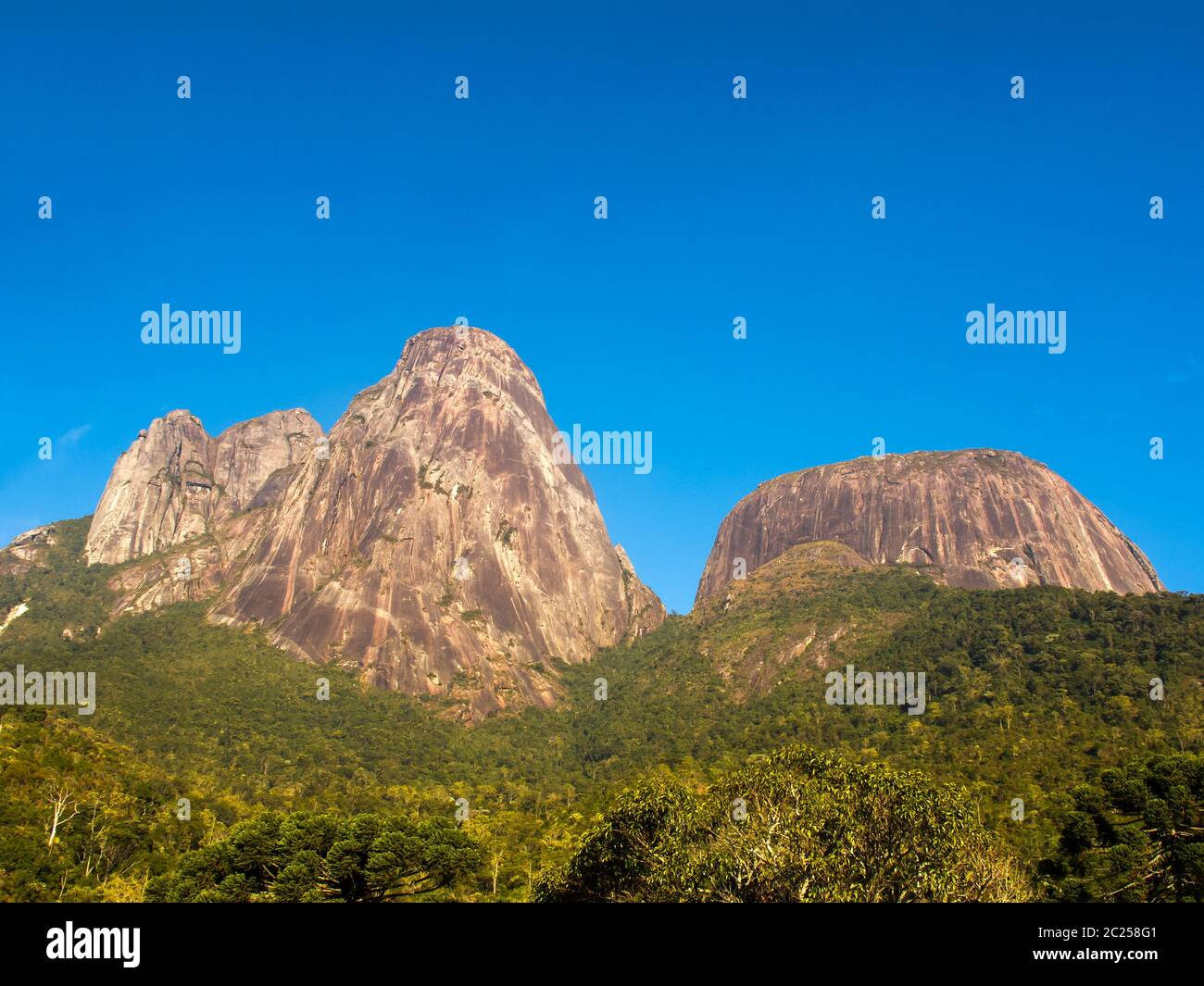 Rock mountains in up country Rio de Janeiro Stock Photo