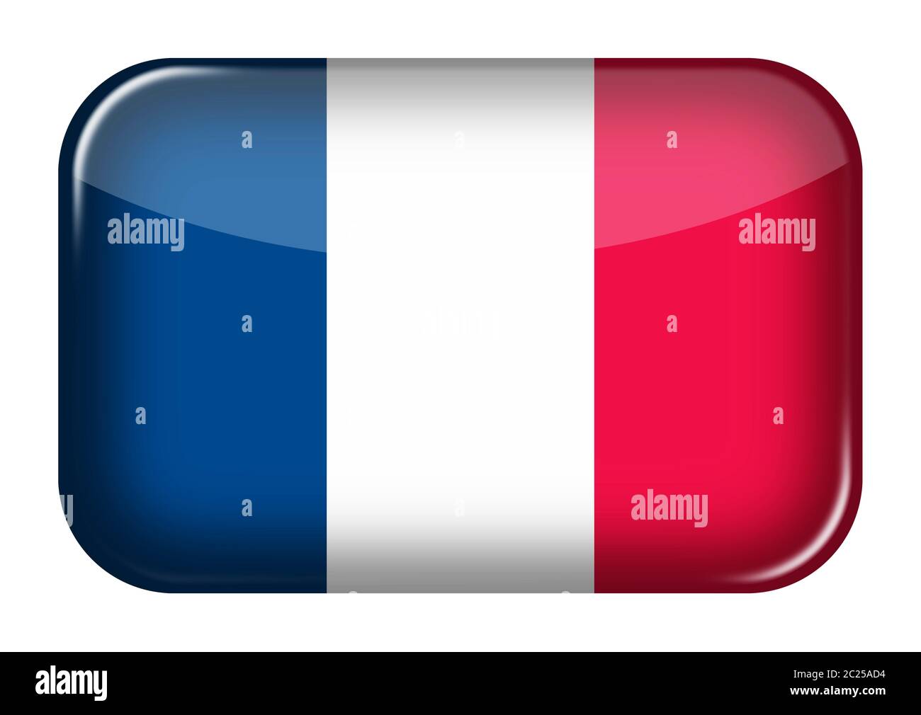 France web icon rectangle button with clipping path Stock Photo