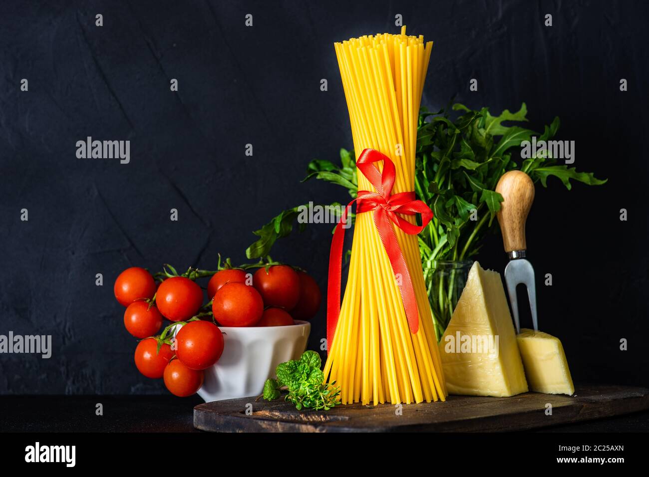Italian pasta ingredients Stock Photo Alamy