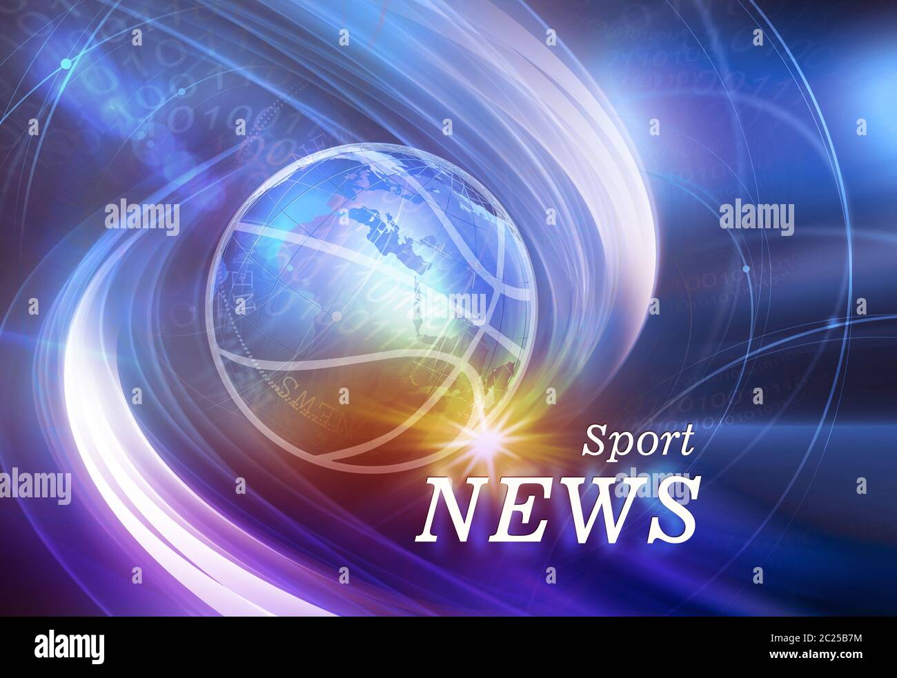 Graphical Sport News Background, Digital Sport World Design with News