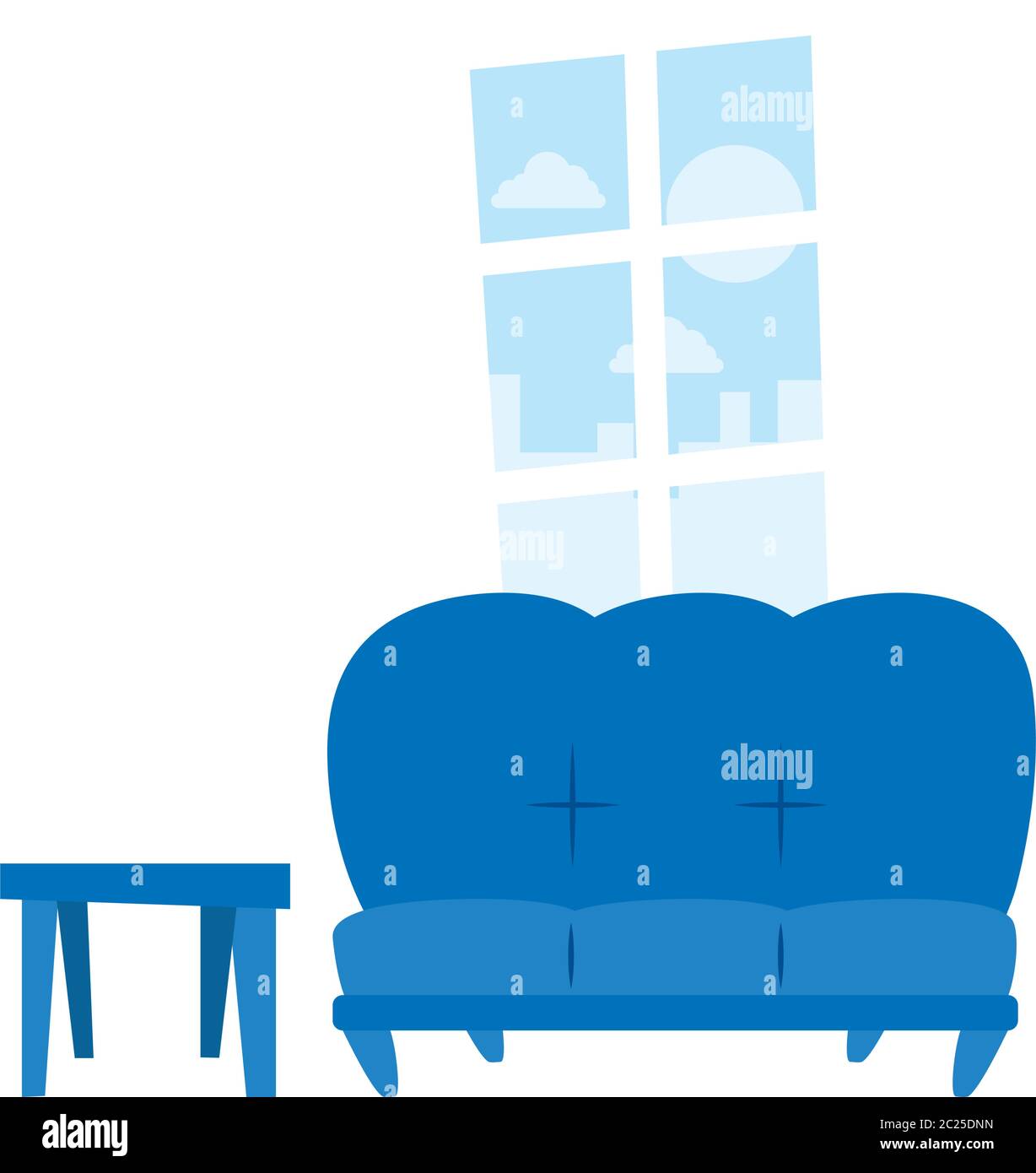 Blue couch Stock Vector Images Alamy
