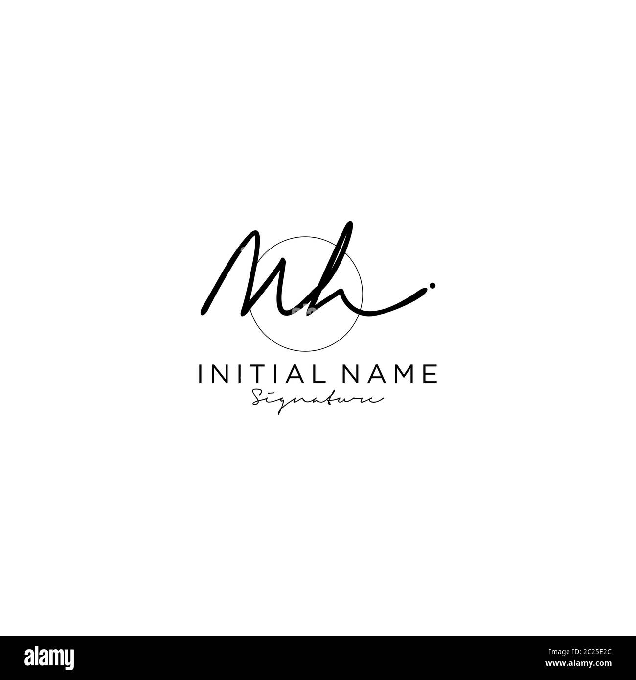 MH initials signature logo. Handwriting logo vector templates. Logo for