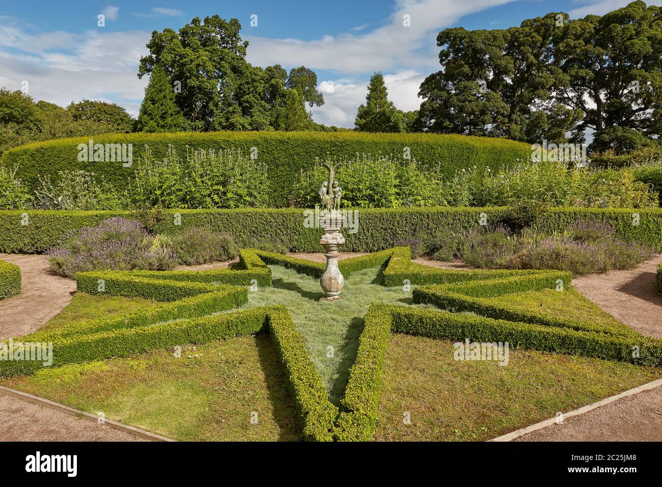 Cawdor Castle surrounded by its beautiful gardens near Inverness, Scotland. Stock Photo