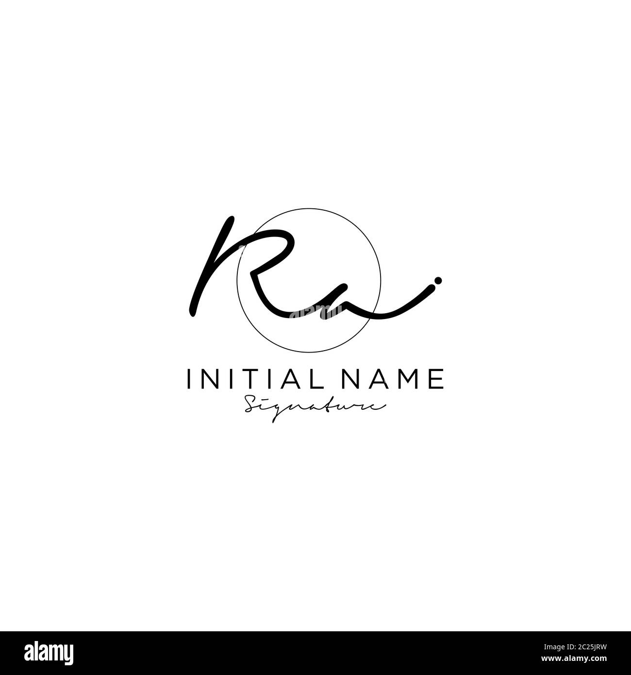RA initials signature logo. Handwriting logo vector templates. Logo for business, beauty