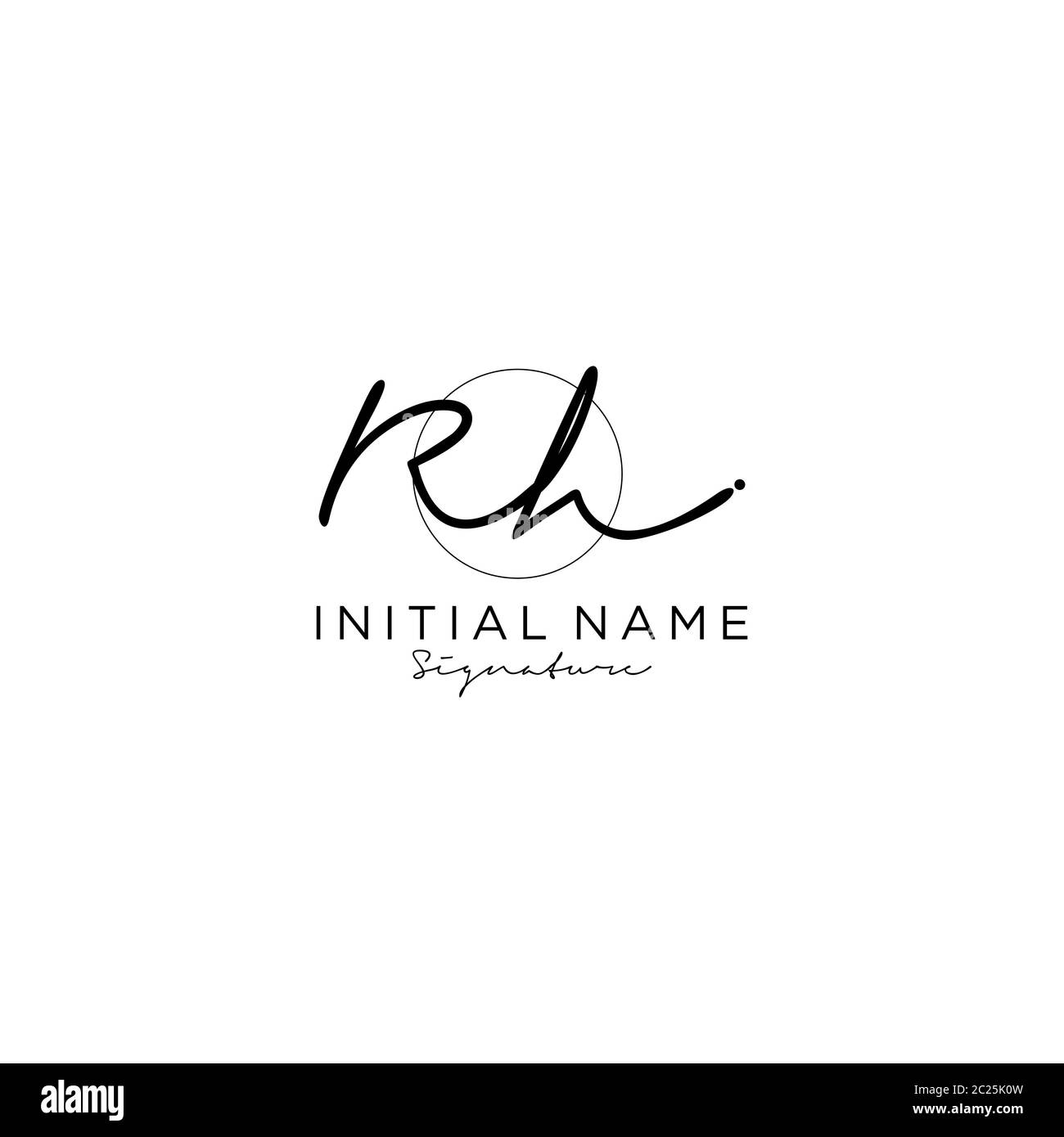 Rh Initals Rh fashion logo hi-res stock photography and images - Alamy