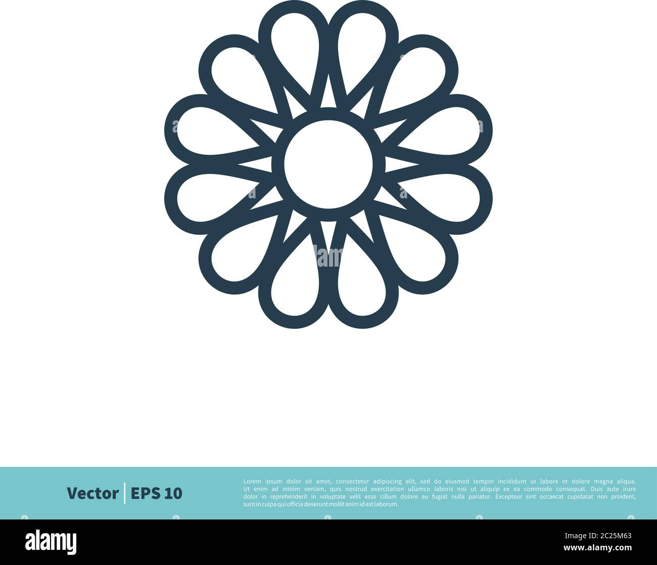 Ornamental Flower Icon Vector Logo Template Illustration Design. Vector ...