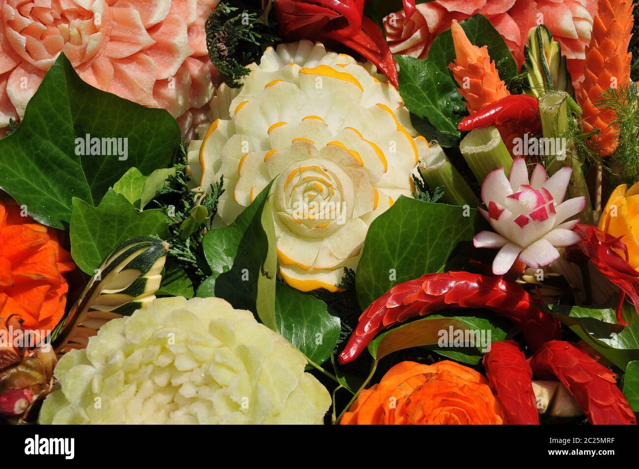 artwork with fruits and vergetables Stock Photo