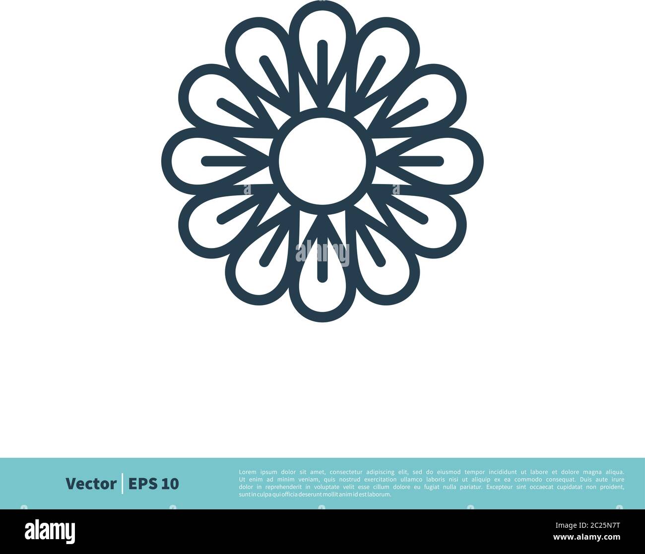 Ornamental Flower Icon Vector Logo Template Illustration Design. Vector ...