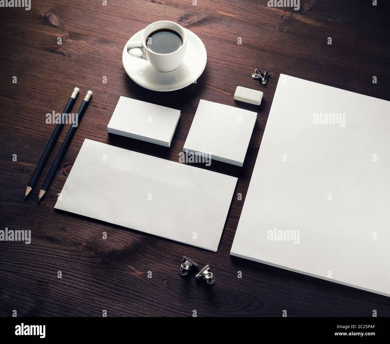 Blank stationery template Stock Photo - Alamy