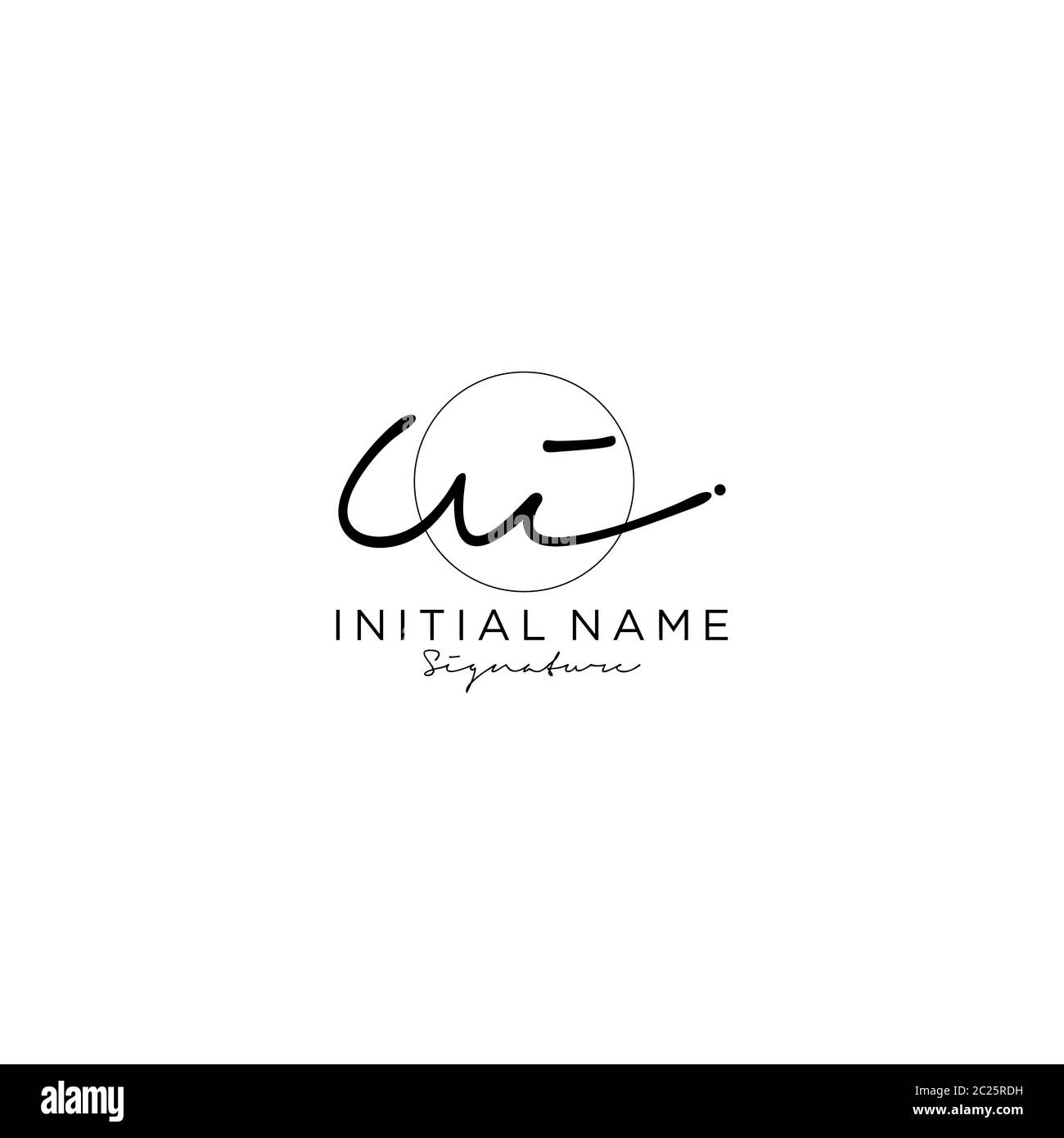 UI initials signature logo. Handwriting logo vector templates. Logo for business, beauty