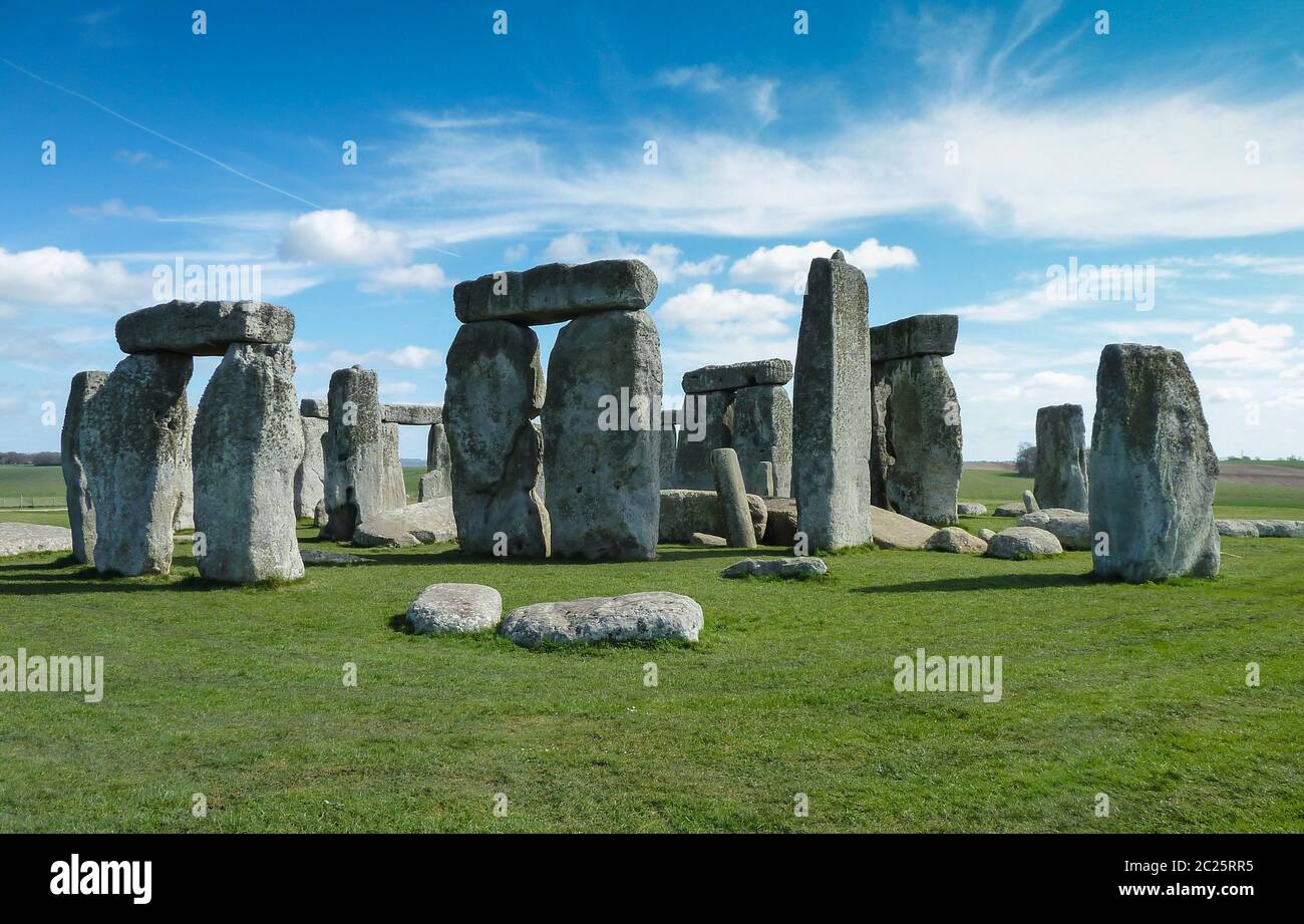 Stonehenge near Amesbury in England Stock Photo