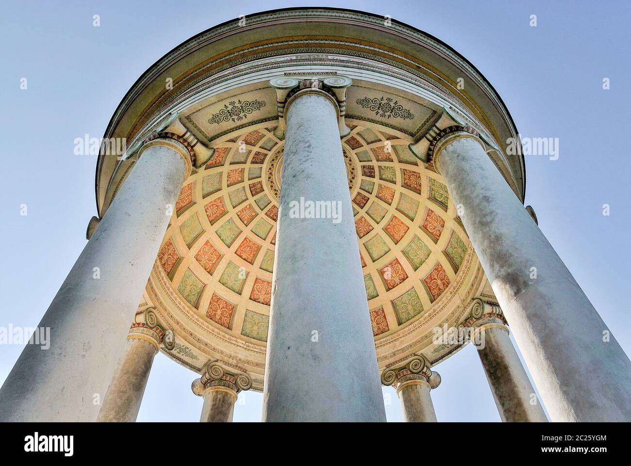 Monopteros temple in the English garden in Munich Bavaria, Germany Stock Photo