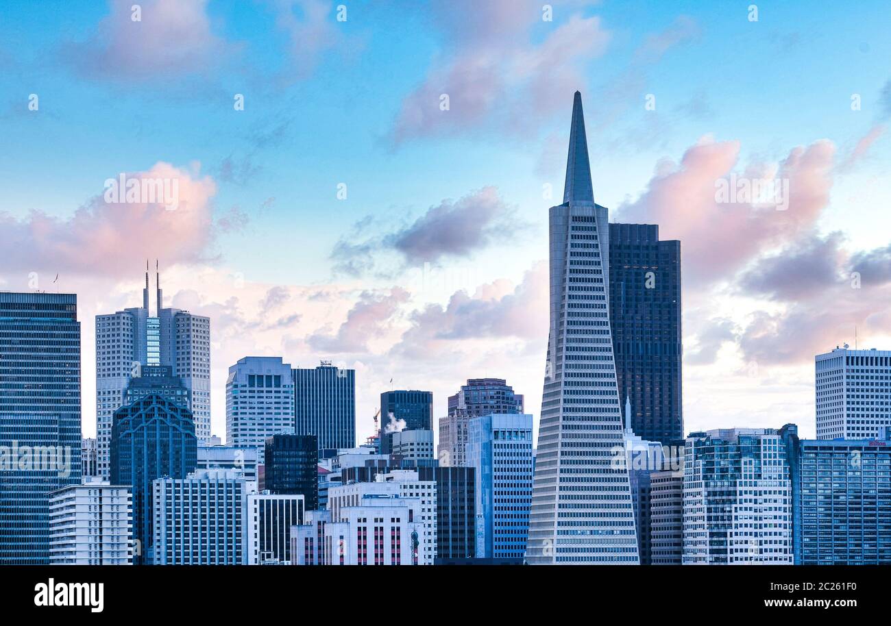 Early Morning Towers in San Francisco Stock Photo