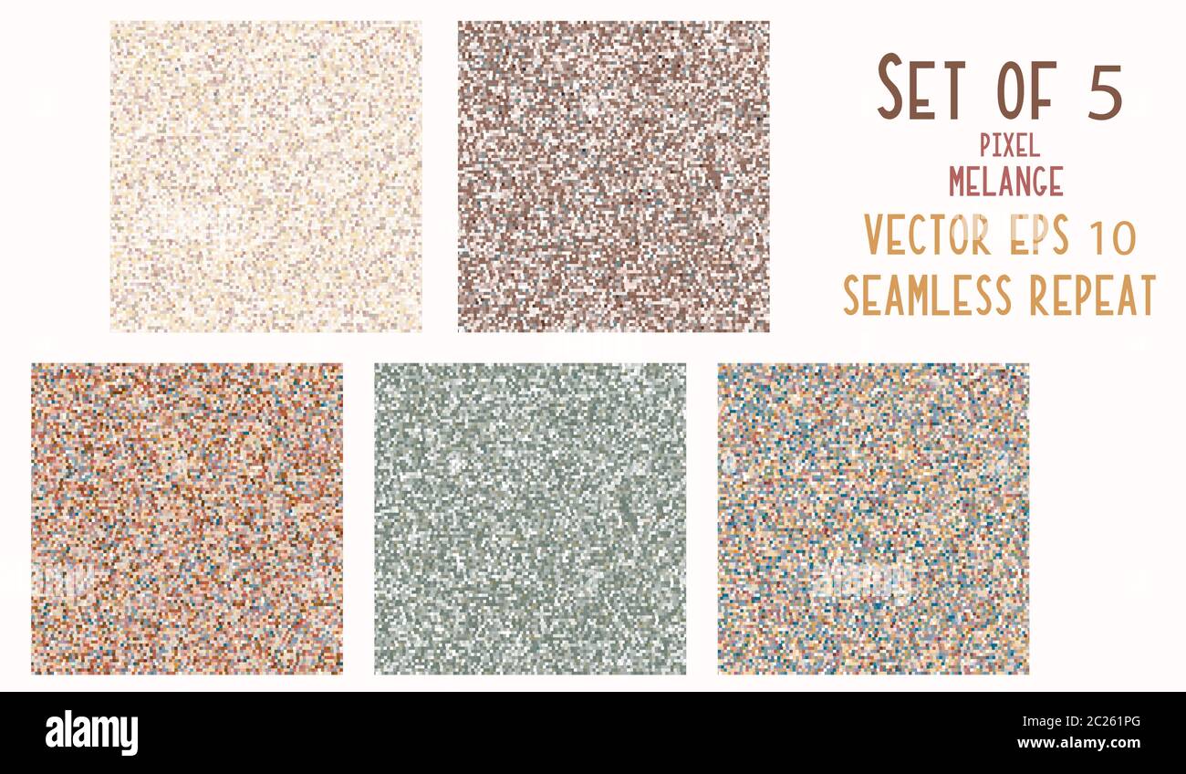 Seamless Pattern Pixel Melange Marl Texture Blend. Muted Earth Dye ...