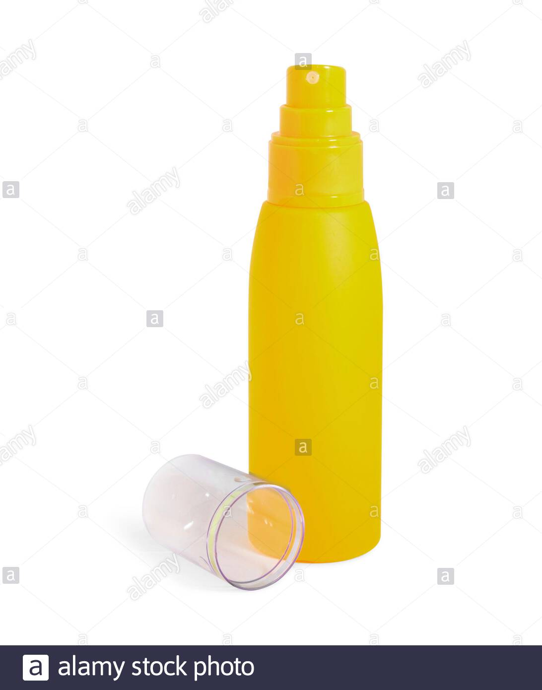 Download Yellow Cosmetic Cream Bottle Spray Opened Isolated On White Background Stock Photo Alamy Yellowimages Mockups