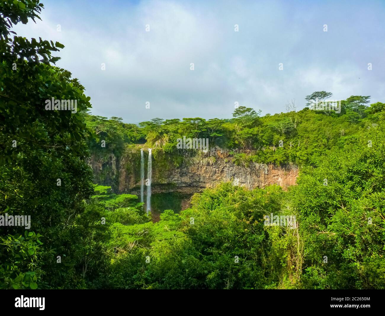 Viewpoint from the Black River National Park to the Chamarel falls, Chamarel, Mauritius Island Viewpoint from the Black River National Park to the Chamarel falls, Chamarel, Mauritius Island