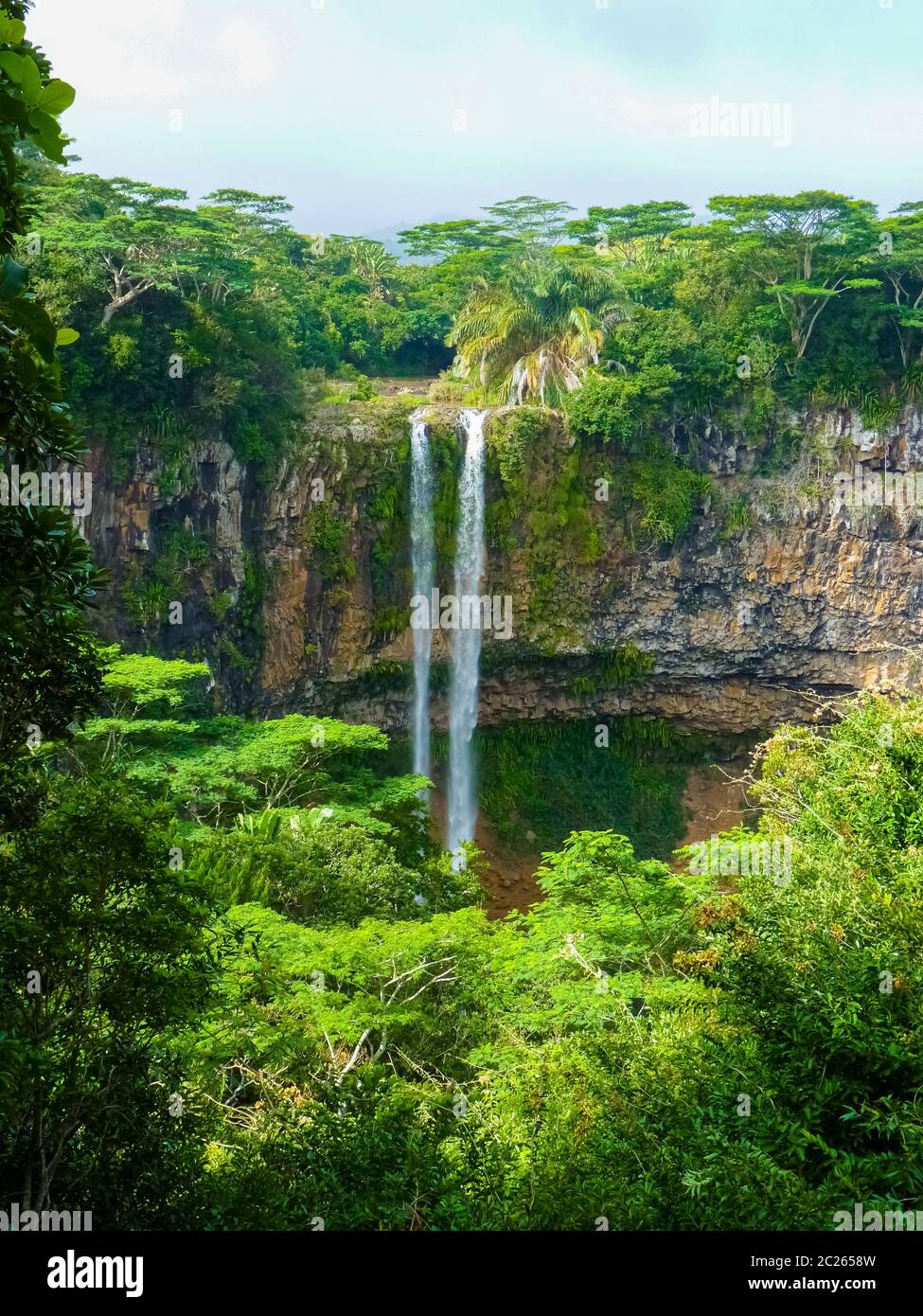 Viewpoint from the Black River National Park to the Chamarel falls, Chamarel, Mauritius Island Viewpoint from the Black River National Park to the Chamarel falls, Chamarel, Mauritius Island