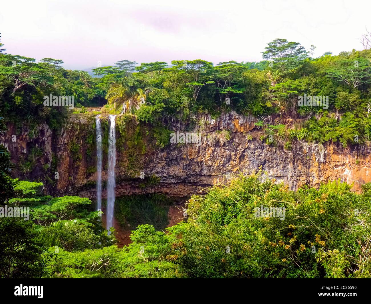 Viewpoint from the Black River National Park to the Chamarel falls, Chamarel, Mauritius Island Viewpoint from the Black River National Park to the Chamarel falls, Chamarel, Mauritius Island