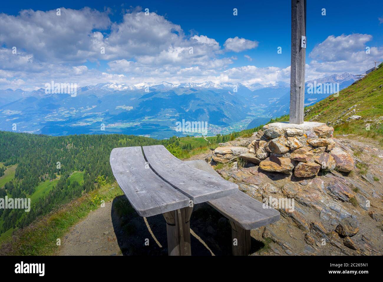Sitting Groupe on Plan de Corones in South Tyrol Stock Photo
