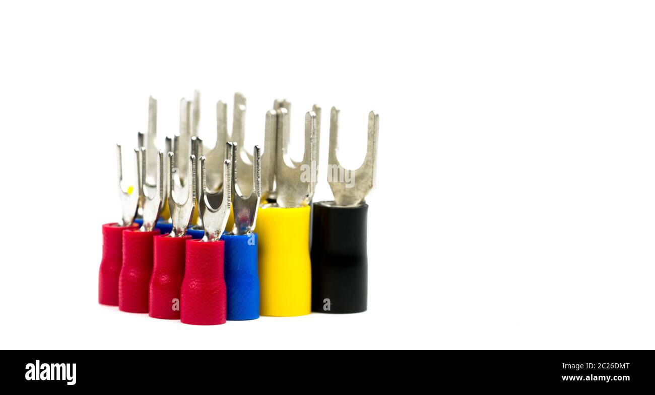 Group of spade terminals electrical cable connector accessories