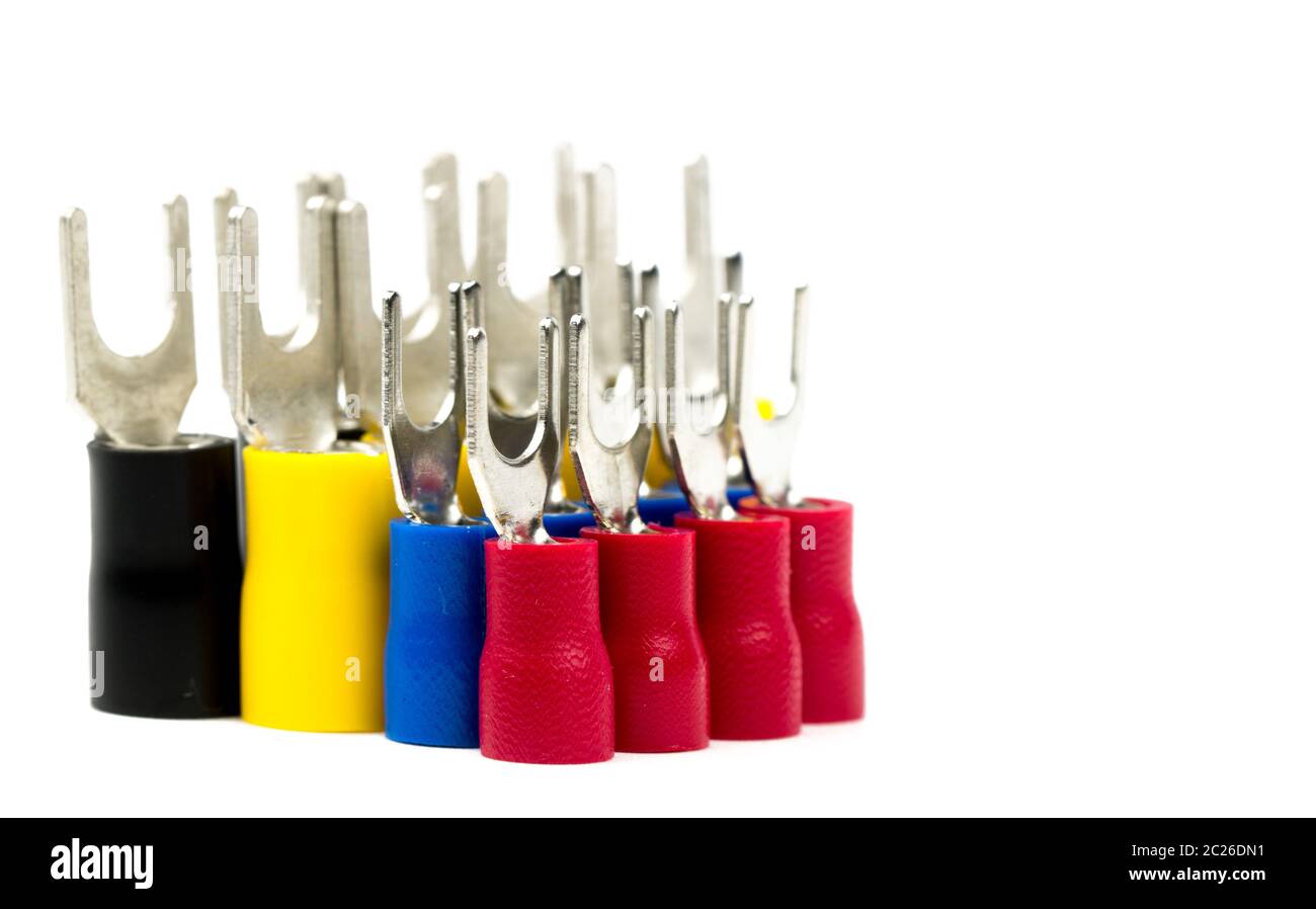 Group of spade terminals electrical cable connector accessories