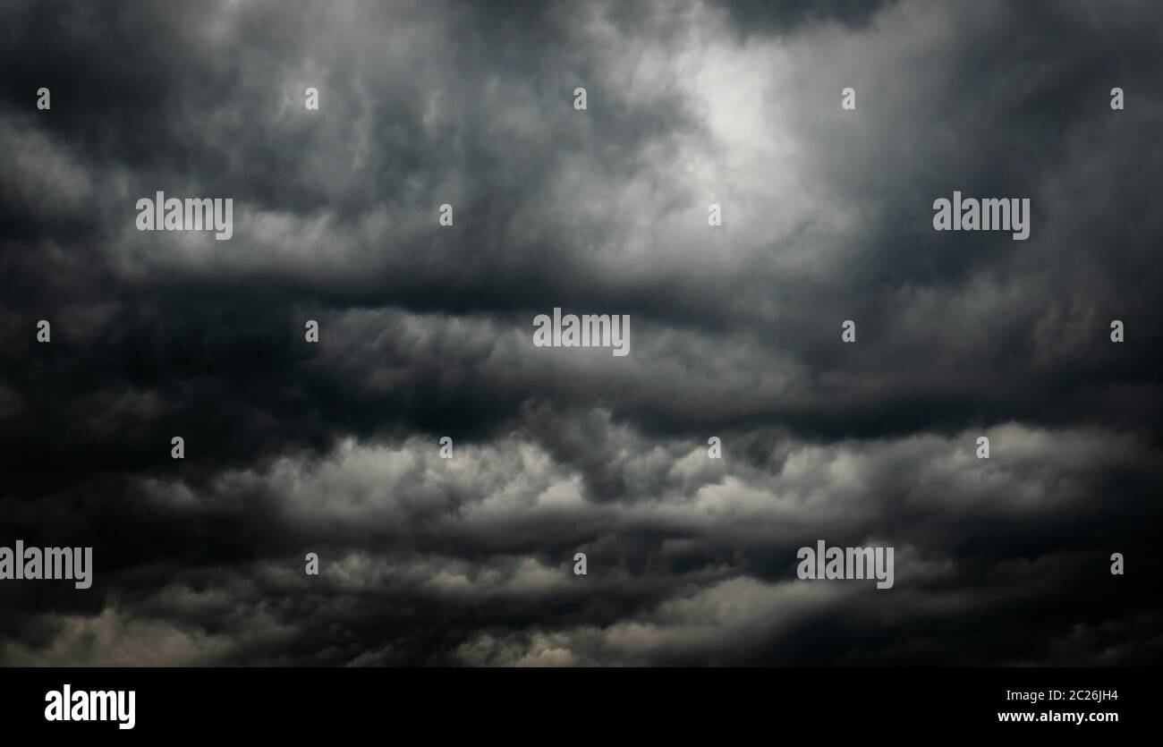 Sad Raining Sky Dramatic dark sky and clouds. Cloudy sky background. Black sky before ...