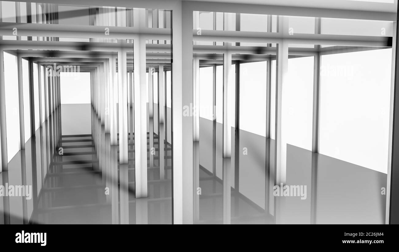 abstract geometric floors and shapes. illustration. 3d render Stock ...