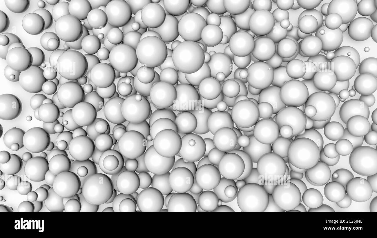 gray three-dimensional spheres. 3d rendering Stock Photo