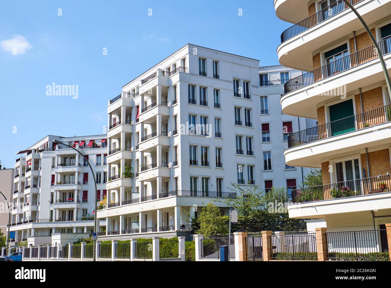 Modern apartment houses in the Prenzlauer Berg district in Berlin Stock
