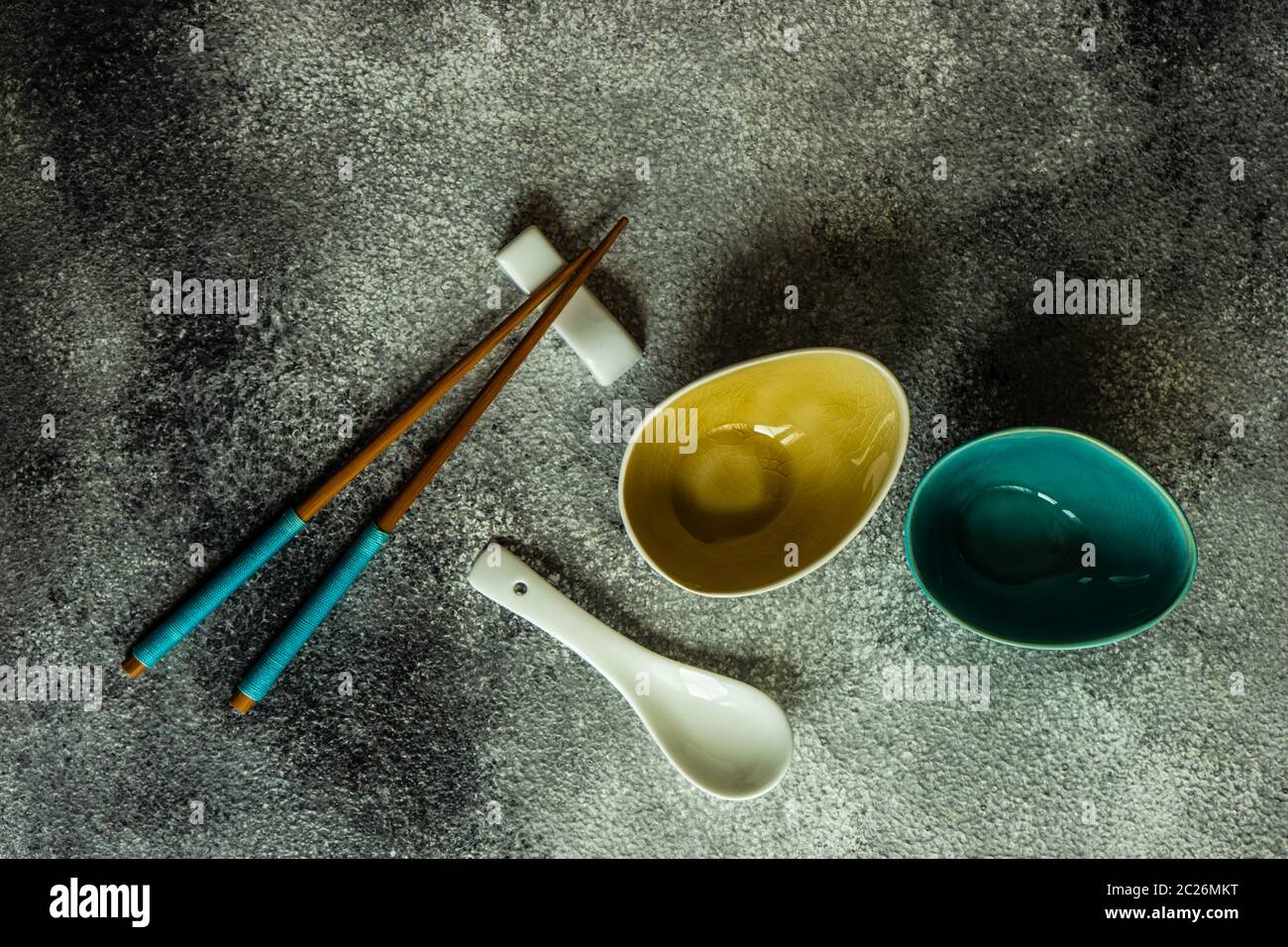 Asian table setting with chopsticks Stock Photo Alamy