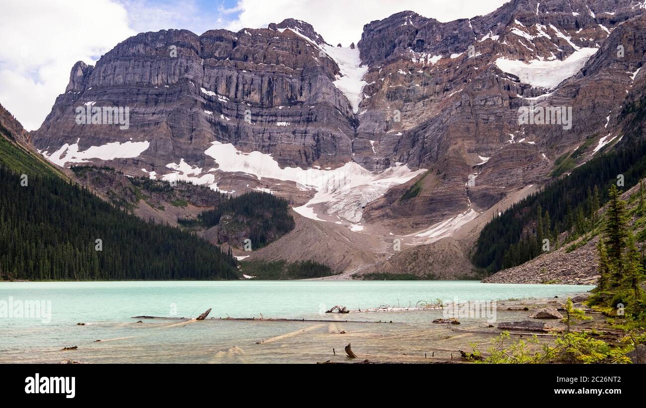 Mount Edit Cavell in the Canadian Rocky mountains range Stock Photo