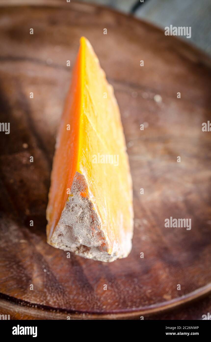Mimolette cheese Stock Photo