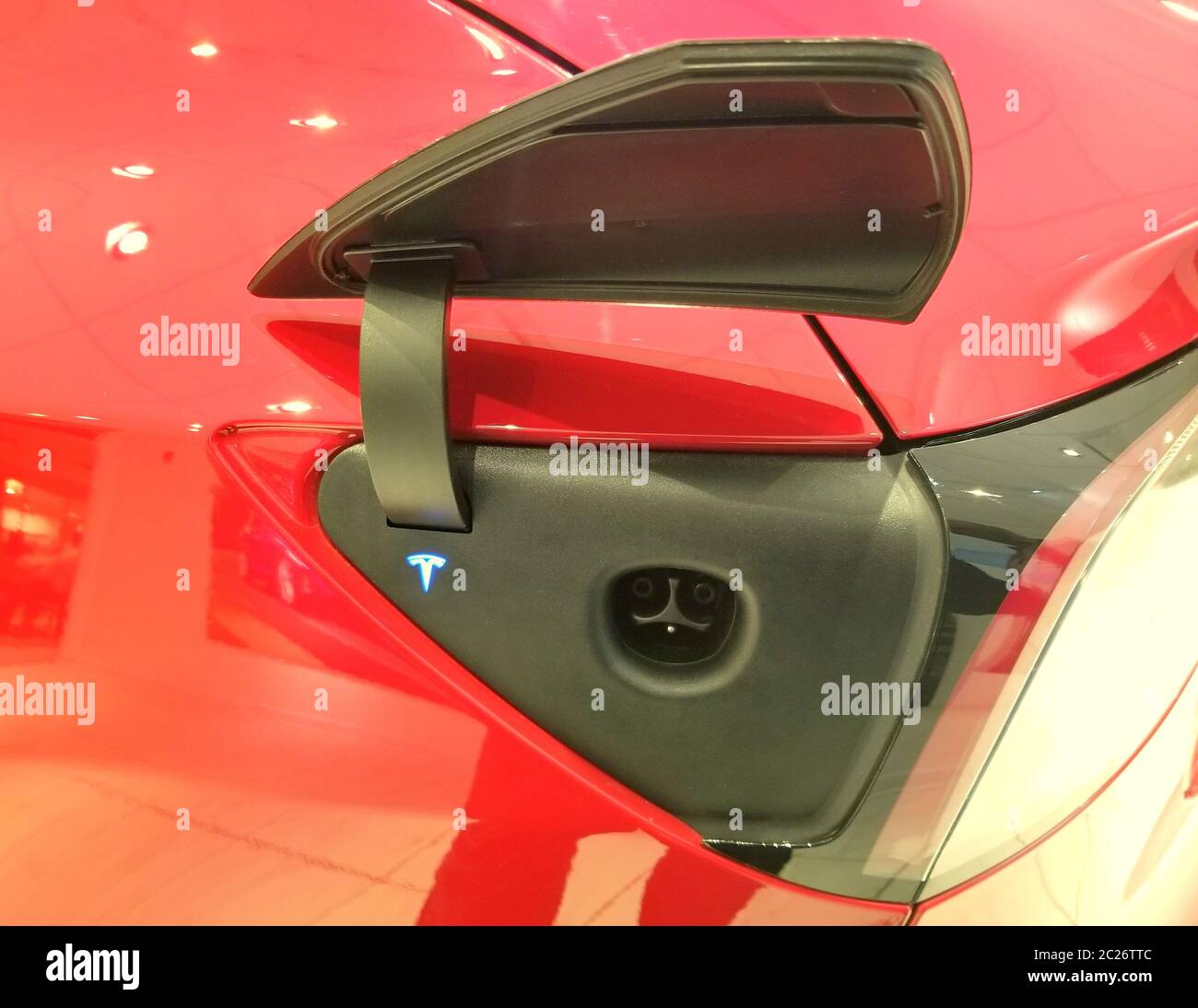 Tesla charge port on sale colors