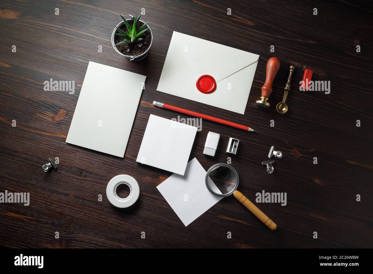 Blank stationery template Stock Photo - Alamy