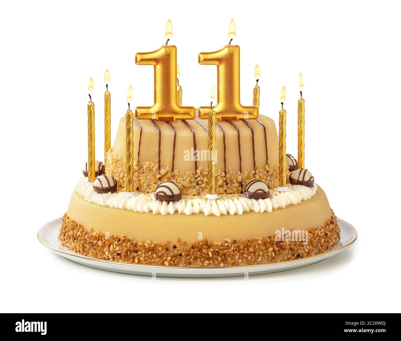Birthday candle 11th birthday hi-res stock photography and images - Alamy